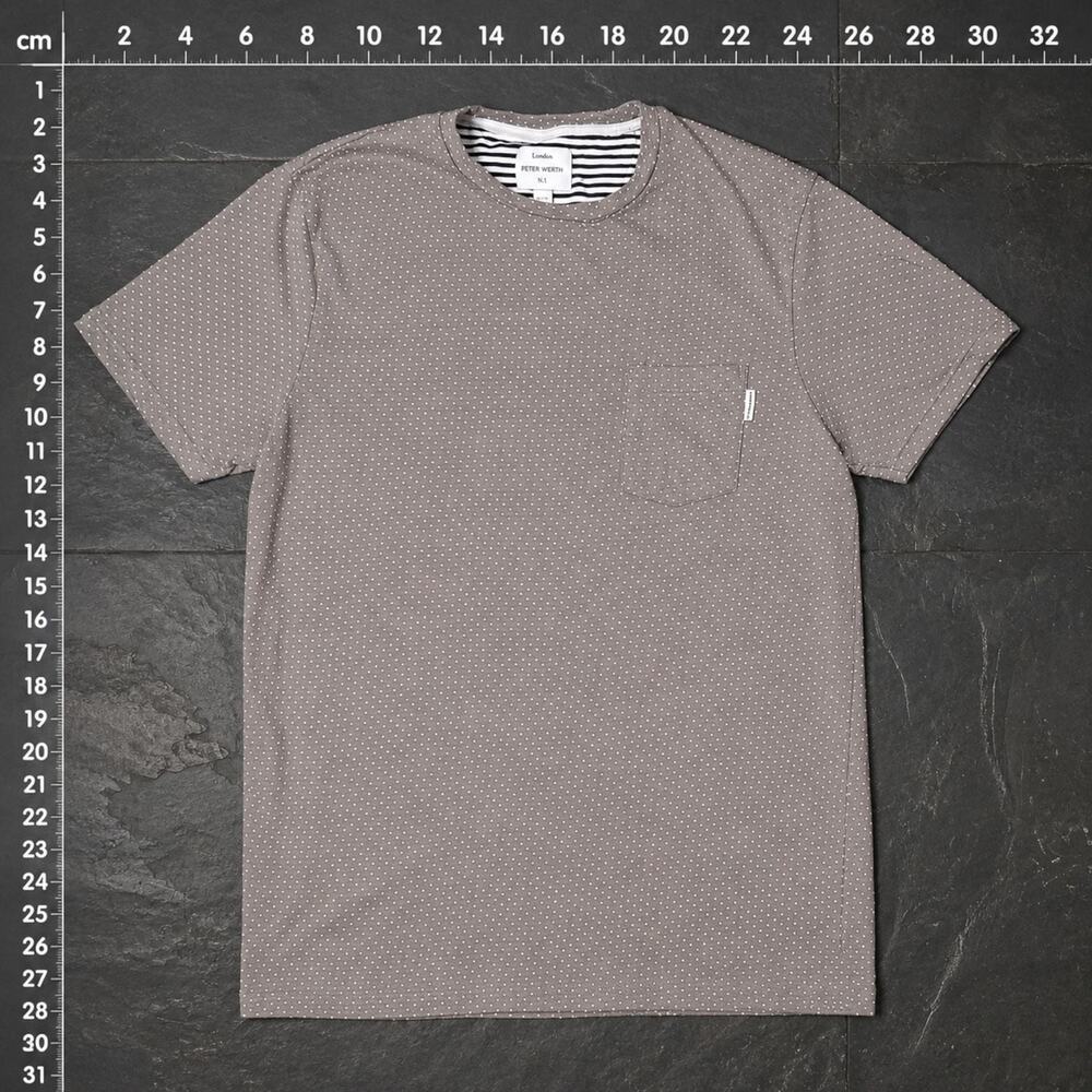 Peter Werth London Polka Dot Pocket T-Shirt Size L - Picture 2 of 3